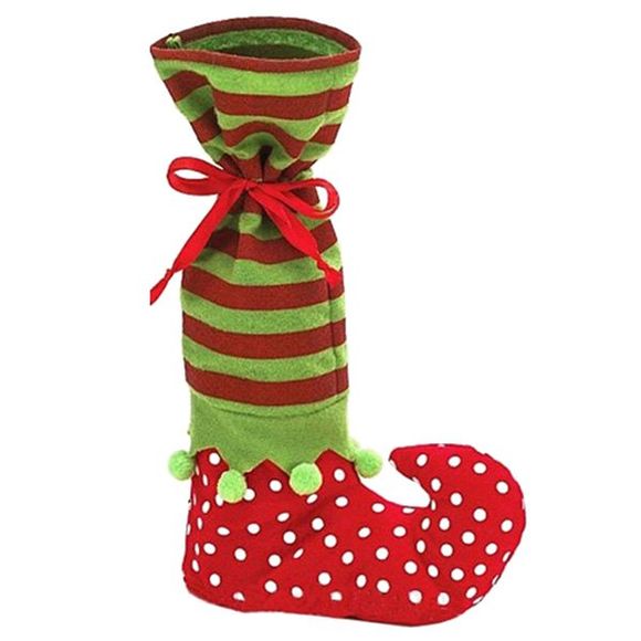 Sac-chaussette de cadeaux et bonbons en de Noël - Rouge et Vert 