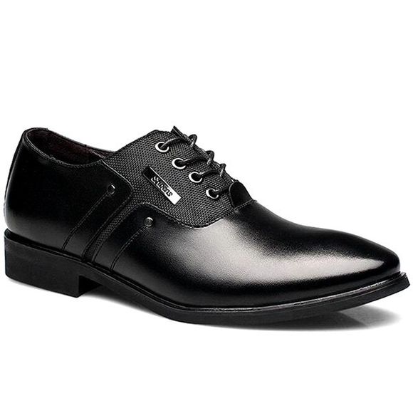 Chaussures formelles en cuir à lacets avec ornements métalliques - Noir 41