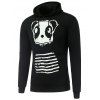 Hooded Gloomy Panda Imprimer Sweatshirt à capuche - Noir M