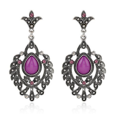 2018 Teardrop Fake Opal Geometric Earrings Silver In Online Teardrop Fake Opal Geometric Earrings Silver