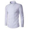 Chemise plaine avec plis asymétriques en arrière - Blanc XL