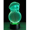 Lumière de Nuit Colorée Touche en Forme de Bonhomme de Neige 3D Festival de Noël - Transparent 
