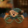 Monture de lunettes décorée de ours de Noël - Bleu 
