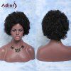 Les femmes de chaleur élégant résistant fibre perruque afro - Noir Marron 