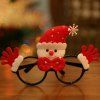 Monture de lunettes décorée de bonhomme de neige de Noël - Rouge 