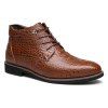 Bottines Doublées En Fausse Fourrure Gaufrées - Brun 41
