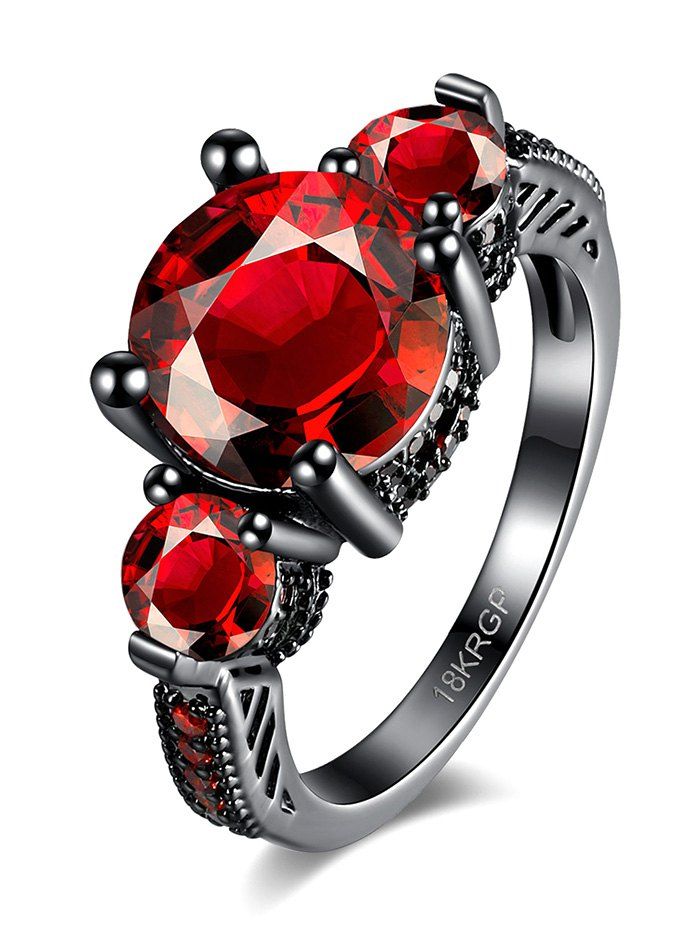 

Vintage Artificial Gemstone Ring, Red