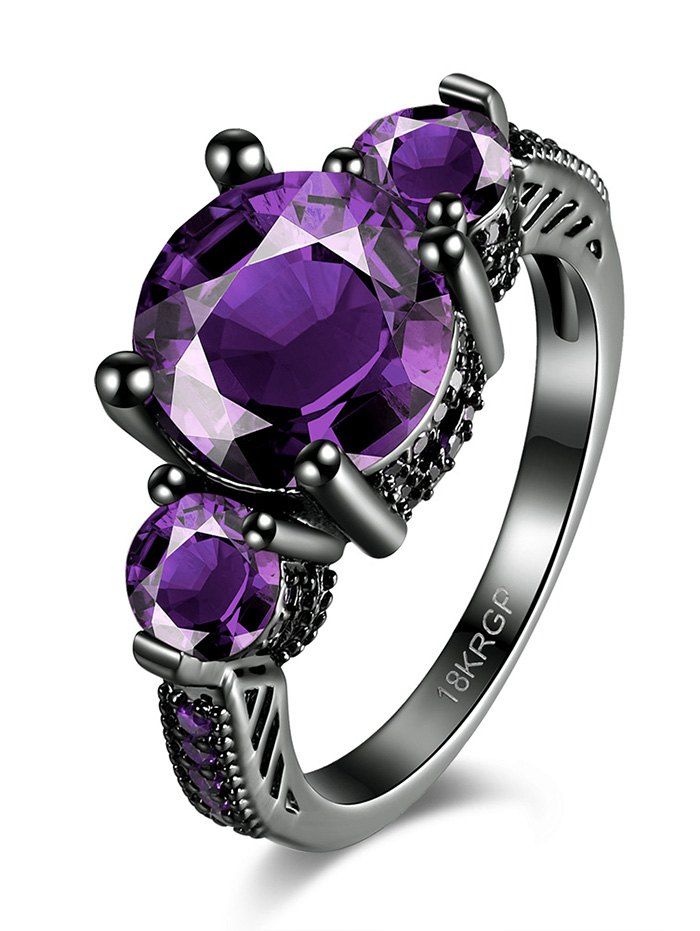 

Vintage Artificial Gemstone Ring, Purple