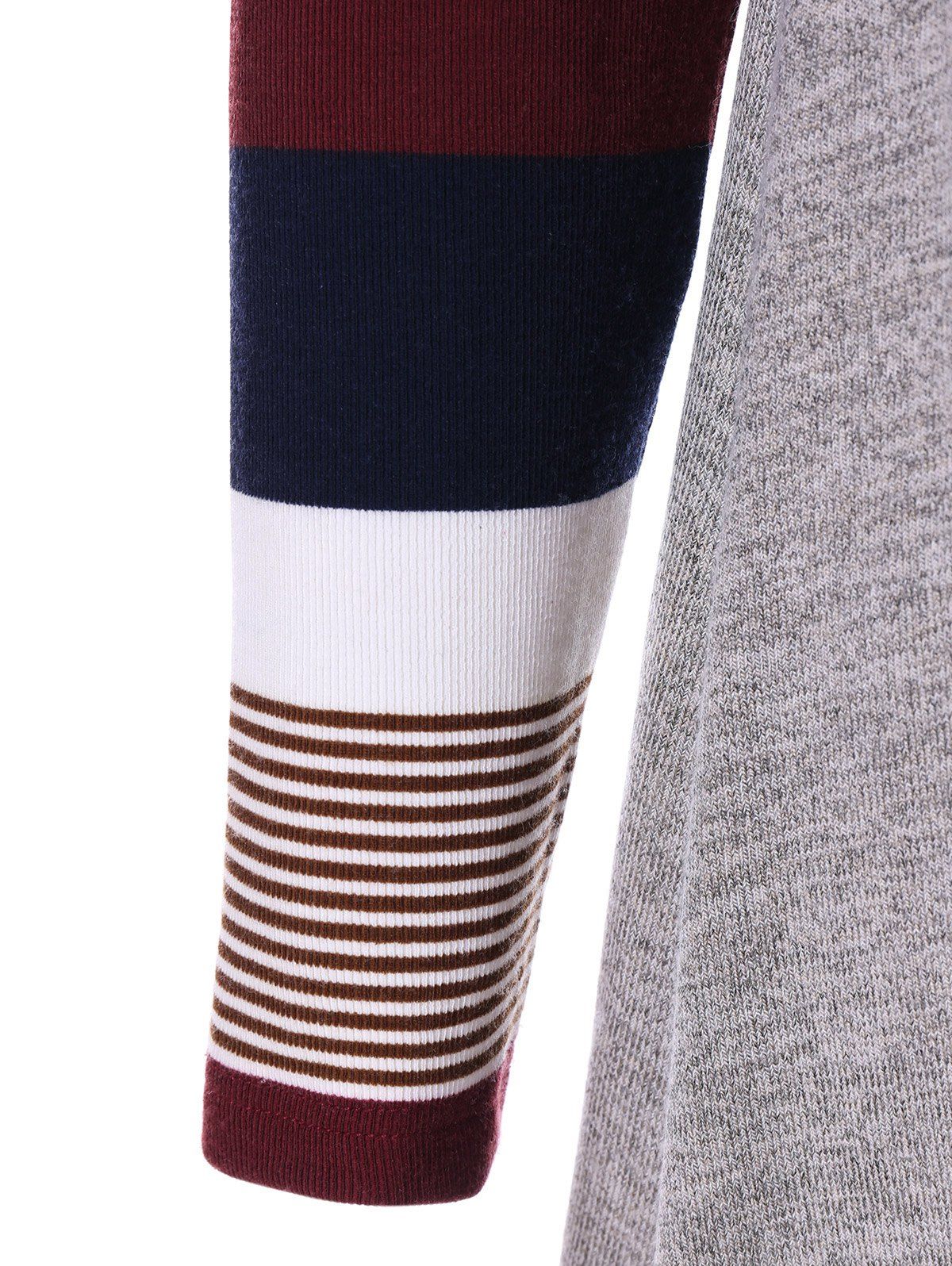 2018 Striped Trim Knitwear GRAY XL In Sweaters & Cardigans Online Store ...