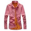 Chemise boutonnée à col rabattu avec poches - Pastèque Rouge 3XL