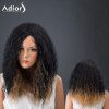 Adiors Perruque Synthétique Mi-Longue Bouclée Style Afro avec Mélange de Couleurs - multicolore 