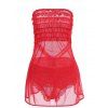 Bustier See Through Flounce Babydoll - Rouge ONE SIZE