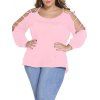 T-shirt manches longues grande taille - Rose XL