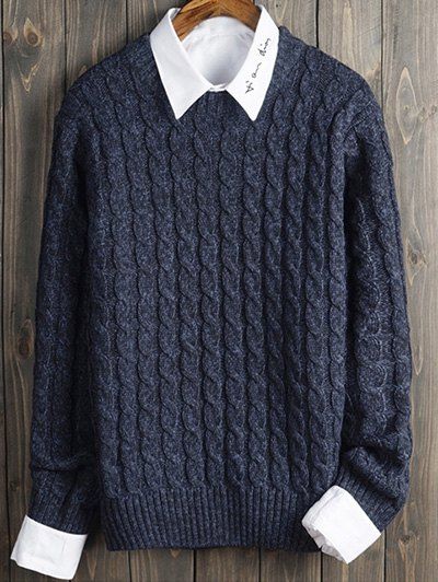 

Kink Design Long Sleeve Sweater, Blue