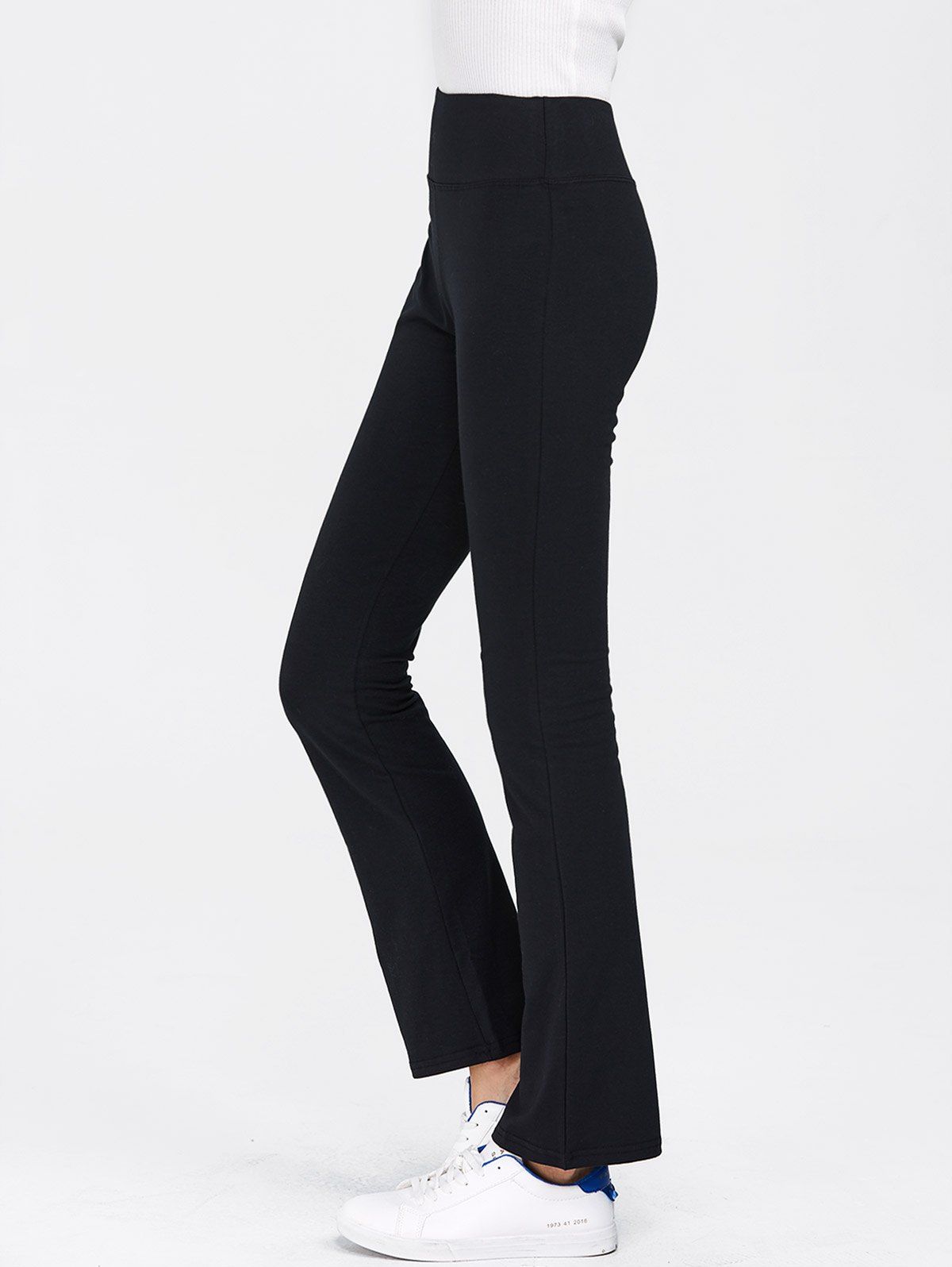 

Elastic Waist Flare Pants, Black