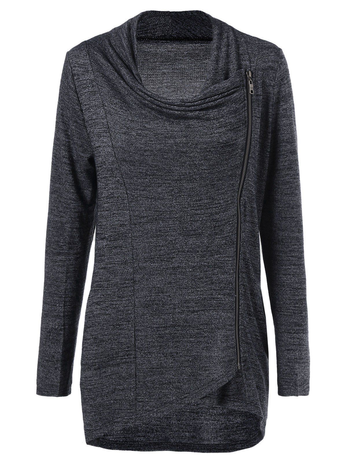

Side Zip Knitwear, Mouse grey