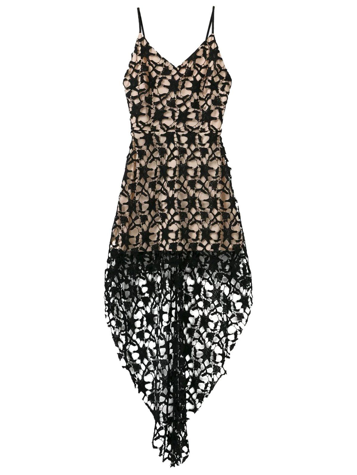 

High Low Crochet Lace Dress, Black