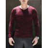 V Neck Stretchy Pull Tricots - Rouge vineux M