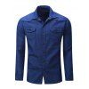 Button Up Chest Pocket Denim Shirt - Bleu profond L
