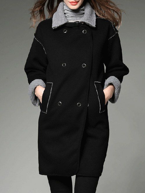 Manteau Sherpa en laine polaire - Noir L