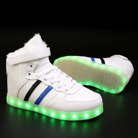 Chaussures de sport à flocage électroluminescent - Blanc 42
