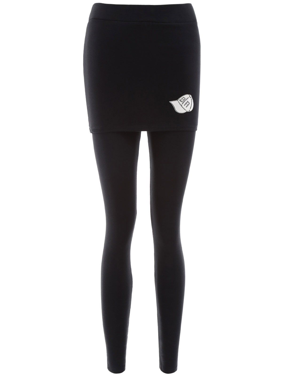 

Ankle Length Skirted Leggings, Black