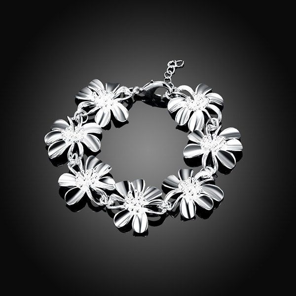 

Sunflower Chain Bracelet, Silver