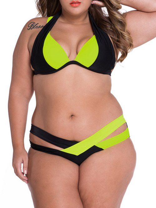 neon bikini plus size