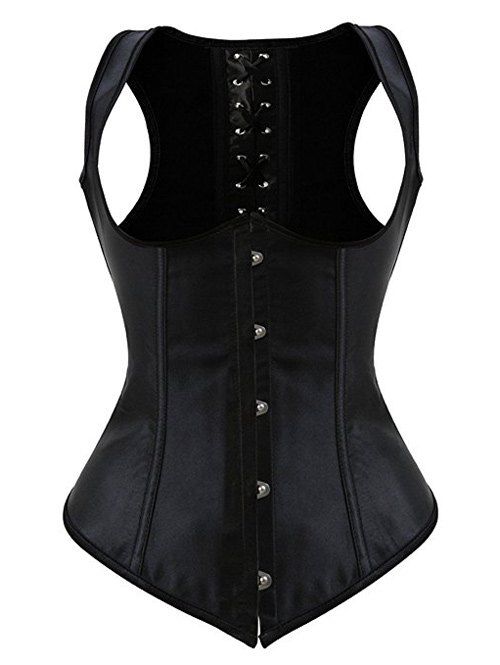 Ceinture minceur lacets corset - Noir S