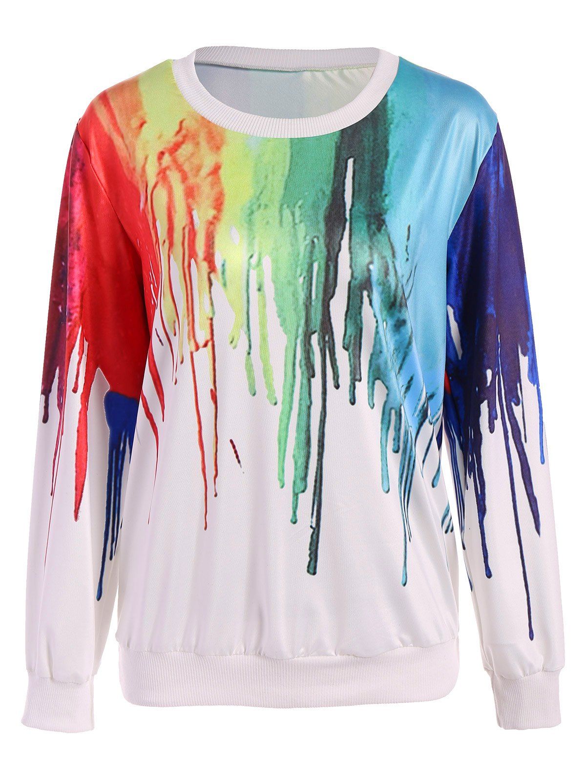 sweatshirt with paint splatter