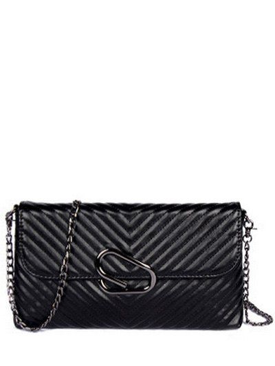 [41% OFF] 2021 Loop Cover Chains Shoulder Bag In BLACK | DressLily