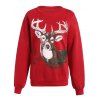 pull Cerf sika Imprimer col rond  de Noël - Rouge ONE SIZE