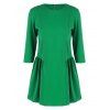 Mini robe ajustée et évasée à zippé - Vert L