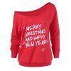 Sweat-shirt de joyeux Noël et bonne année - Rouge M