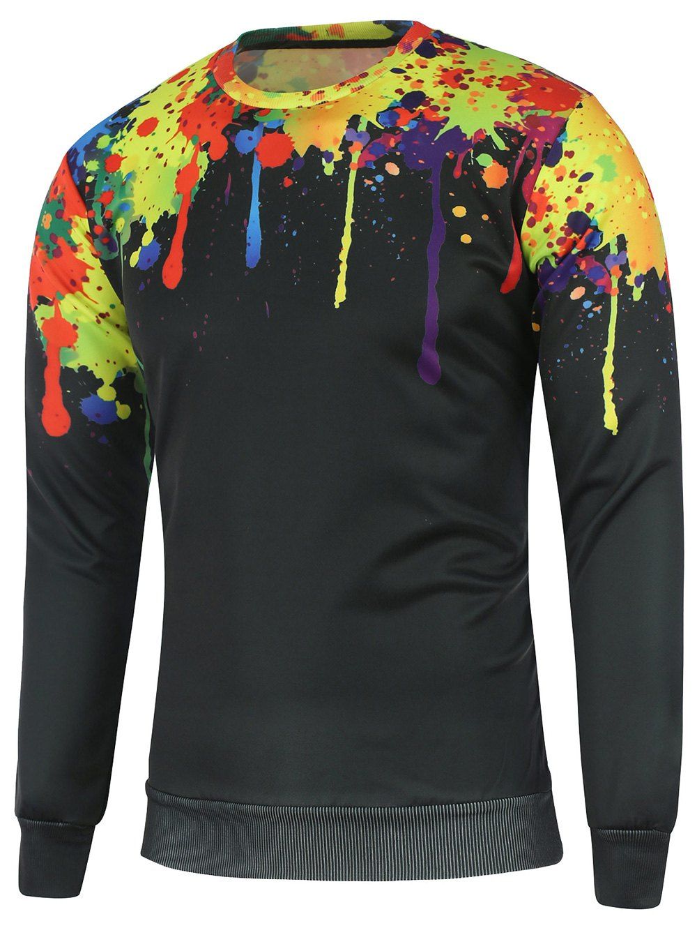 sweatshirt with paint splatter