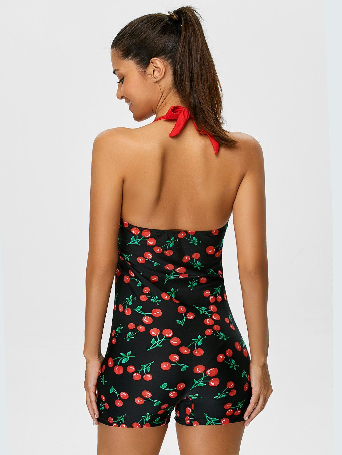 cherry one piece bathing suit