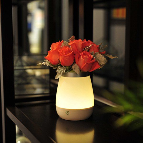 

Room Decor Flower Vase LED Night light, White