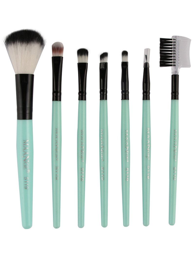 

7 Pcs Makeup Brushes Set, Green