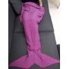 Couverture tricotée motif queue de la sirène sac de couchage - Pourpre 
