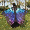 Cape imitation papillon en mousseline de soie motif galaxie - Bleu 