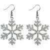 Snowflake Rhinestone Earrings - WHITE 