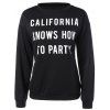 Sweatshirt à col ras du cou et imprimé en Californie - Noir L