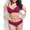 Bikini Rembourré à sangles ajustable - Vin Rouge Perle L
