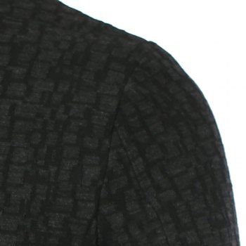 Lapel Collar Diagonal Zip-Up Geometric Pattern Jacket