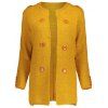 Button Long Chunky Cardigan - GINGER ONE SIZE