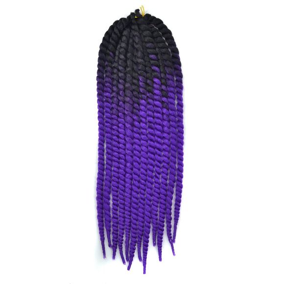 Extension de cheveux synthétique a tresses dreadlocks ombrées - Noir et Violet 