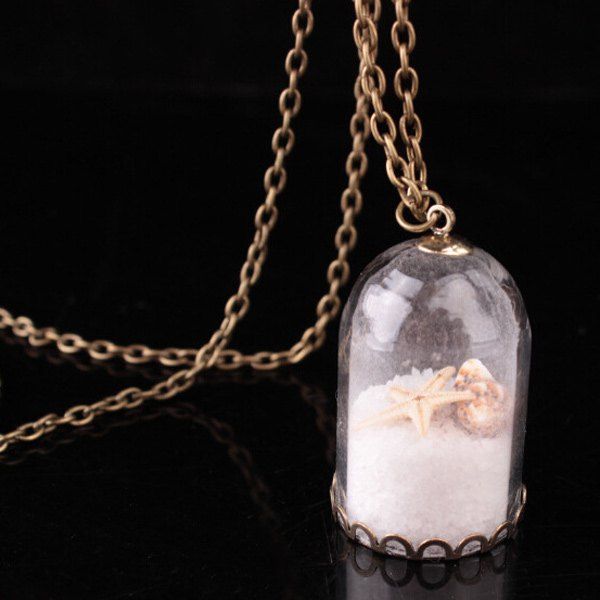 

Starfish Bird Cage Pendant Necklace, Golden