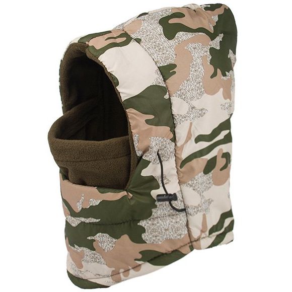 Protection contre le vent d’hiver imprimé camouflage visage masque chapeau - Vert Armée 