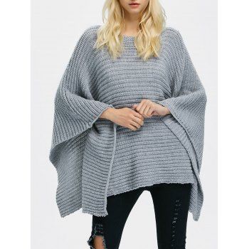 Chunky Gray Sweater Cheap Casual Style Online Free Shipping at ...