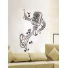 Stickers amovible de mur motif  musical pour décoration salon - Noir 